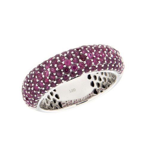 Ruby And White Gold Eternity Ring