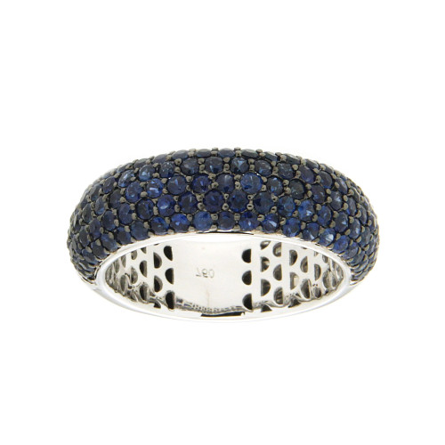 Blue Sapphire And White Gold Ring