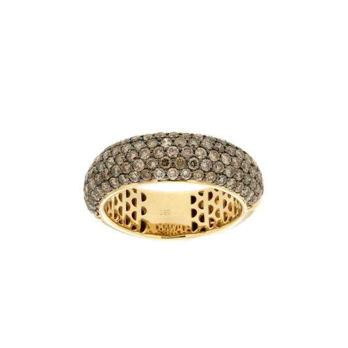 Brown Diamond And Gold Eternity Ring