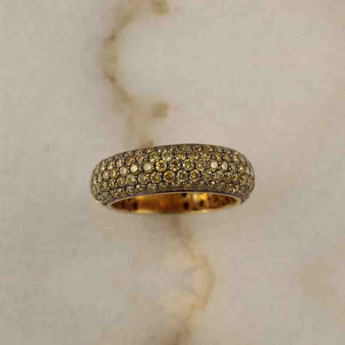 Yellow Diamond And Gold Eternity Ring