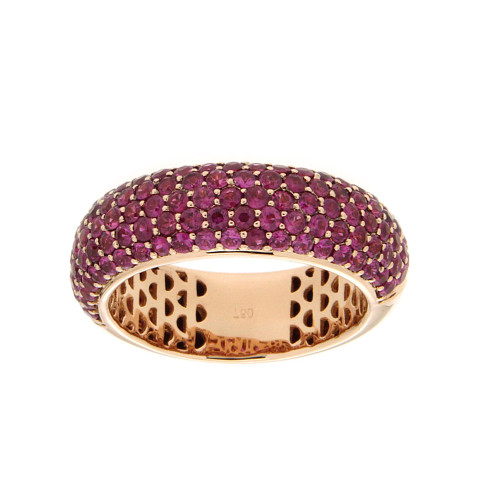 Ruby And Rose Gold Eternity Ring