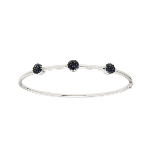 Mini Circle Blue Sapphire Bangle