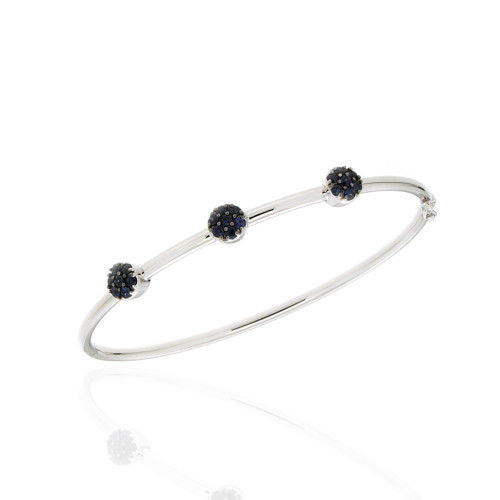 Mini Circle Blue Sapphire Bangle