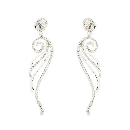 Floral Waves Diamond Earrings