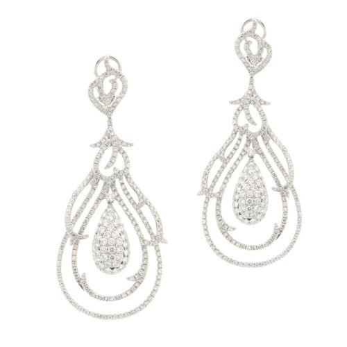 Royal Diamond Pear Shaped Earrings