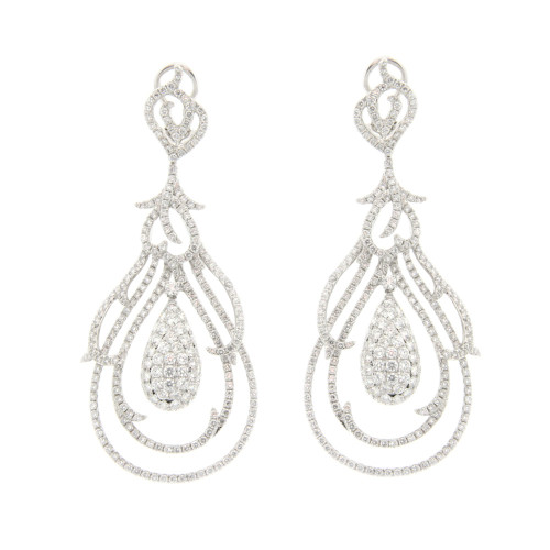 Royal Diamond Pear Shaped Earrings