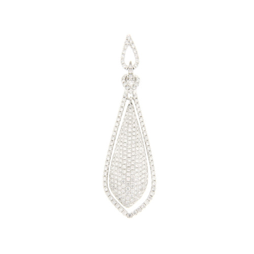 Floating Tear Drop Diamond Pendant