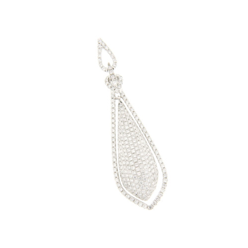 Floating Tear Drop Diamond Pendant