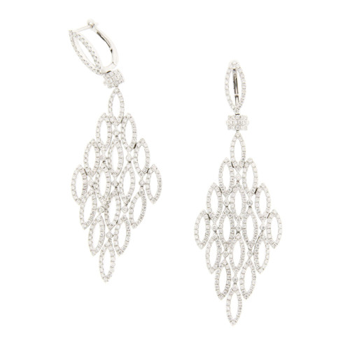 Delicate Chandelier Diamond Drop Earrings