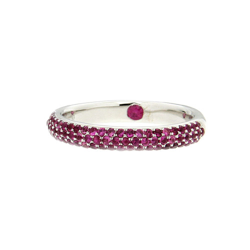 Micro Pave Set Ruby Band