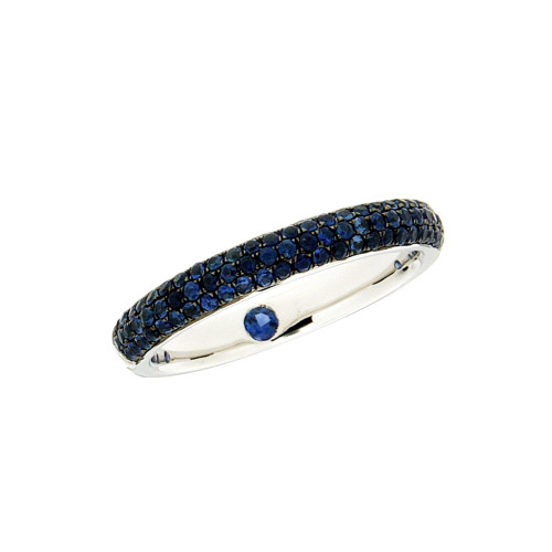 Micro Pave Set Blue Sapphire Band