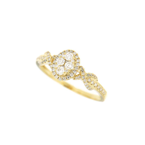 Diamond Halo Cross Diamond Ring