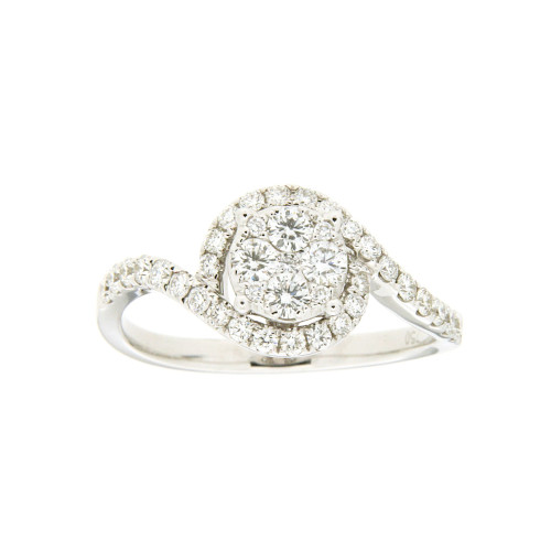 White Gold Round Diamond Ring