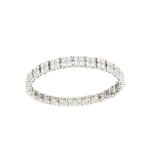 Four Square Diamond and Gold Bracelet