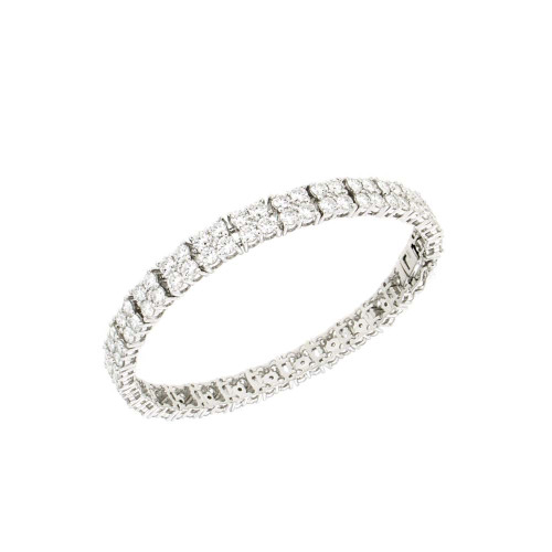 Four Square Diamond and Gold Bracelet