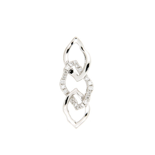 Interlinked Diamond Pendant in White Gold