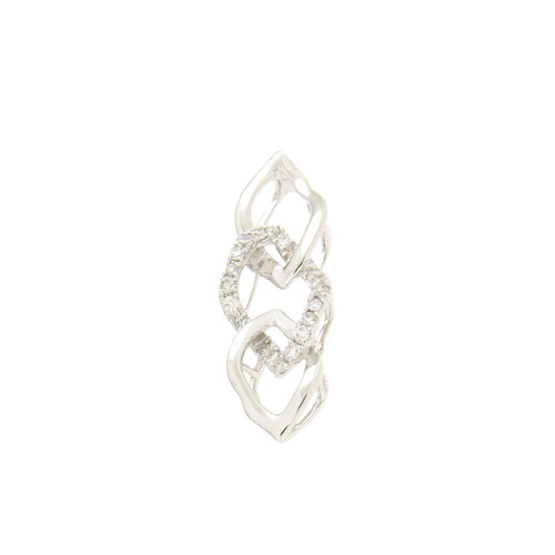 Interlinked Diamond Pendant in White Gold