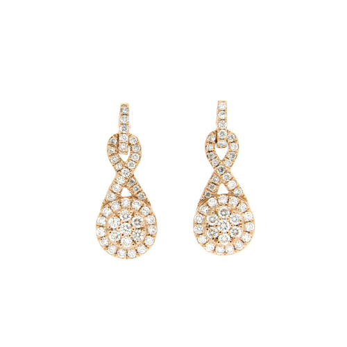 Fancy Wheel Earring in Gold and Diamond