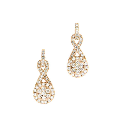 Fancy Wheel Earring in Gold and Diamond