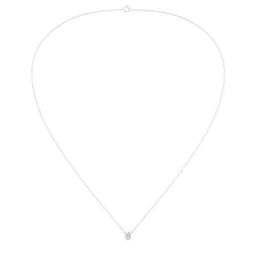 Bezel Set Diamond Necklace