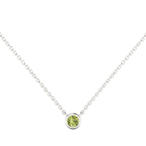 Bezel-Set Peridot Necklace