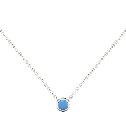 Bezel Set Turquoise Necklace