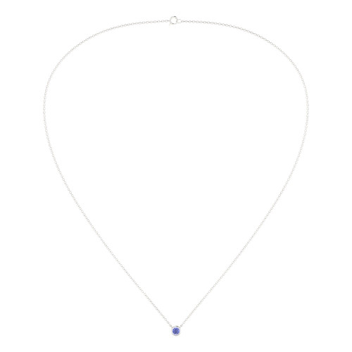 Bezel Set Tanzanite Necklace