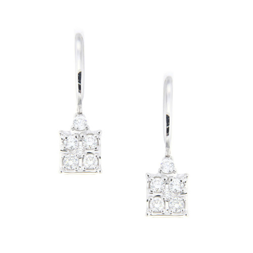 Square Diamond Cushion Earring