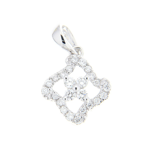 Floral Square Diamond Pendant