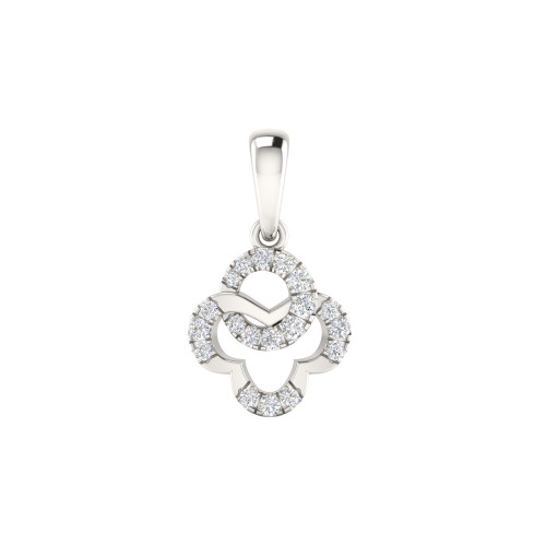 Interlocking Mini White Diamond Pendant