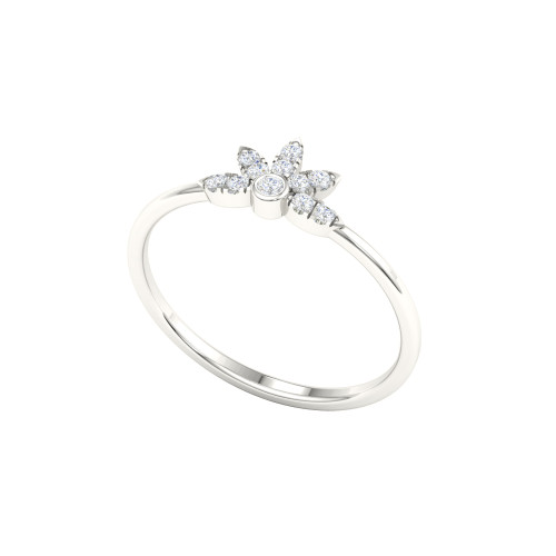 Floral Tiara Diamond Ring