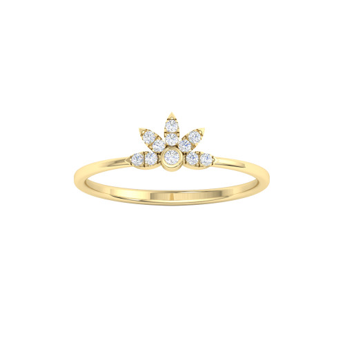 Floral Tiara Diamond Ring