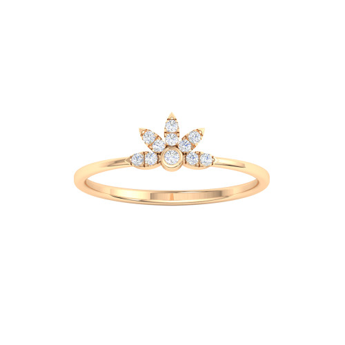 Floral Tiara Diamond Ring