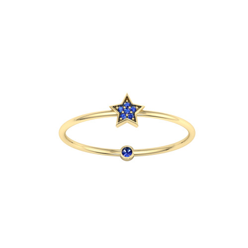 Shining Star Blue Sapphire Ring