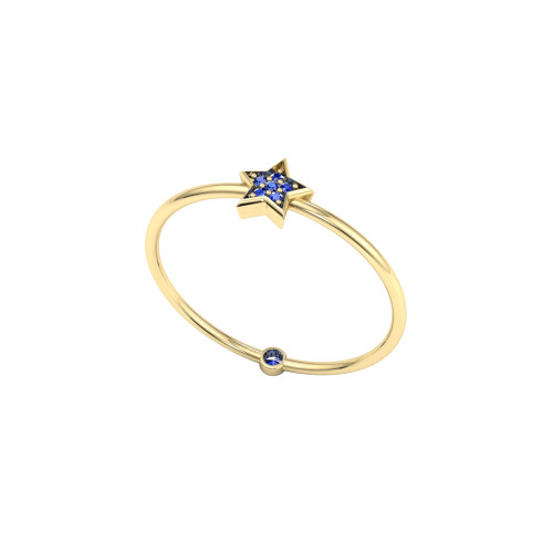 Shining Star Blue Sapphire Ring