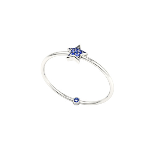 Shining Star Blue Sapphire Ring