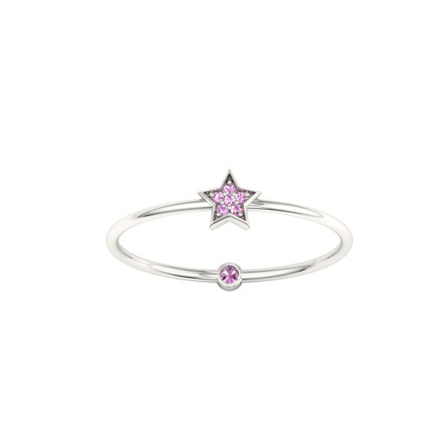 Shining Star Pink Sapphire Ring