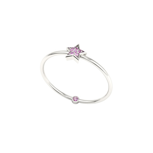 Shining Star Pink Sapphire Ring