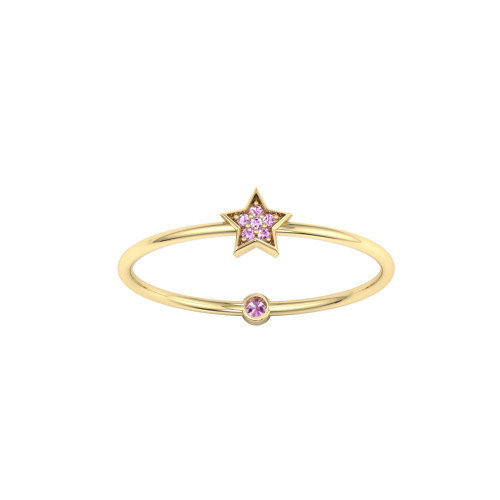 Shining Star Pink Sapphire Ring