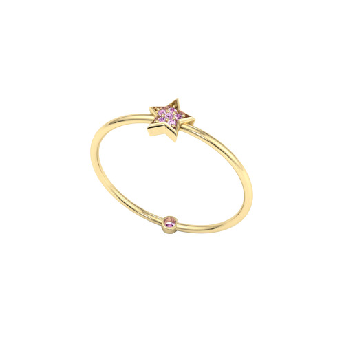 Shining Star Pink Sapphire Ring