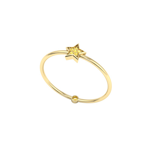 Shining Star Yellow Sapphire Ring