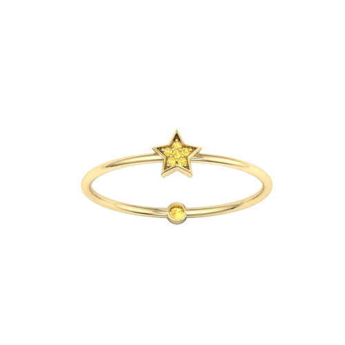 Shining Star Yellow Sapphire Ring