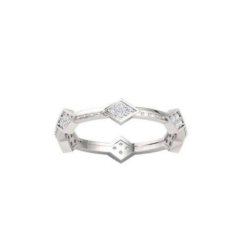 Square Line Diamond Eternity Ring