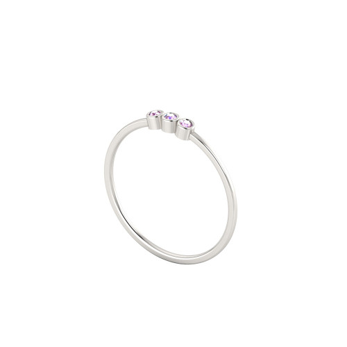 Triple Pink Sapphire Dot Ring