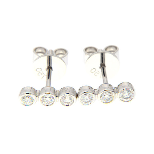 Triple Diamond Dot Studs