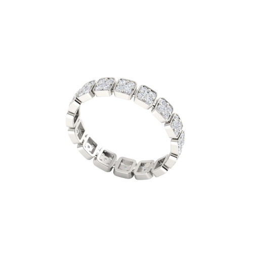 Diamond Cushion Link Eternity Ring