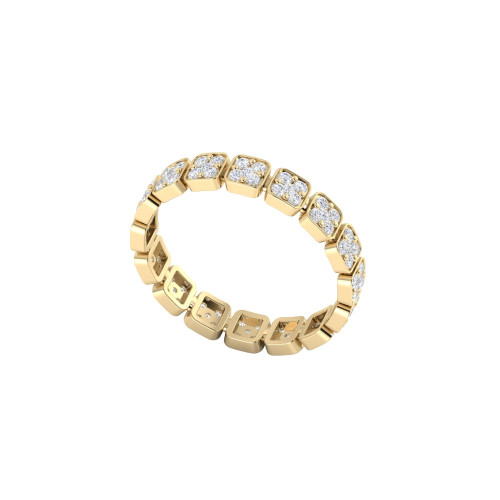 Diamond Cushion Link Eternity Ring