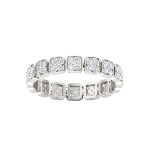 Diamond Cushion Link Eternity Ring