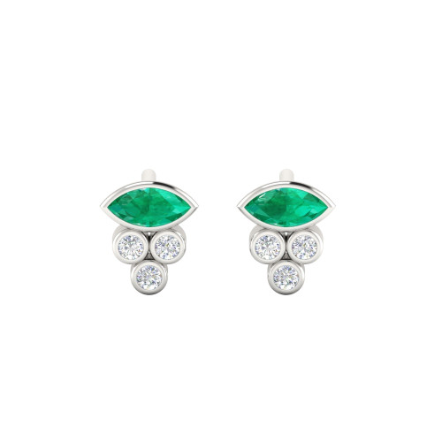 Elegant Stud with Emerald