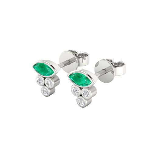 Elegant Stud with Emerald